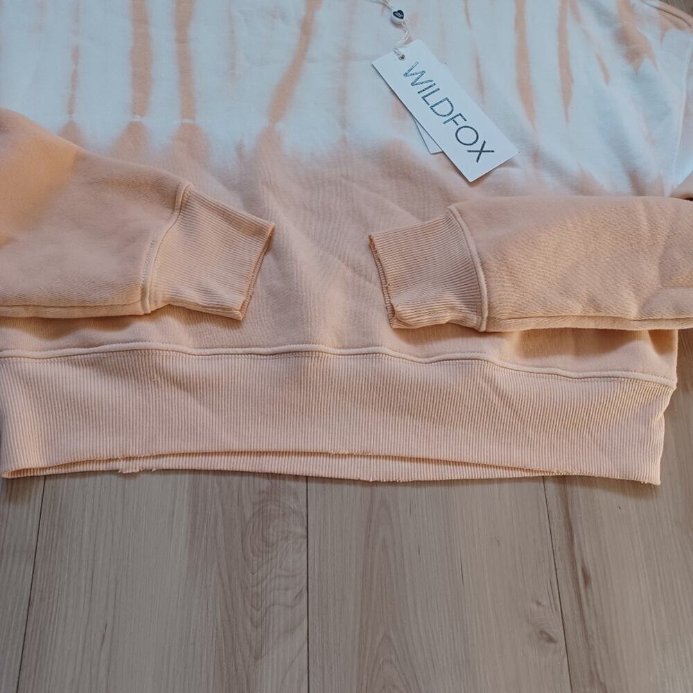 Wildfox Melon Wash Regal Sweatshirt Cropped Tie-Dye Size M NWT - Picture 8 of 9